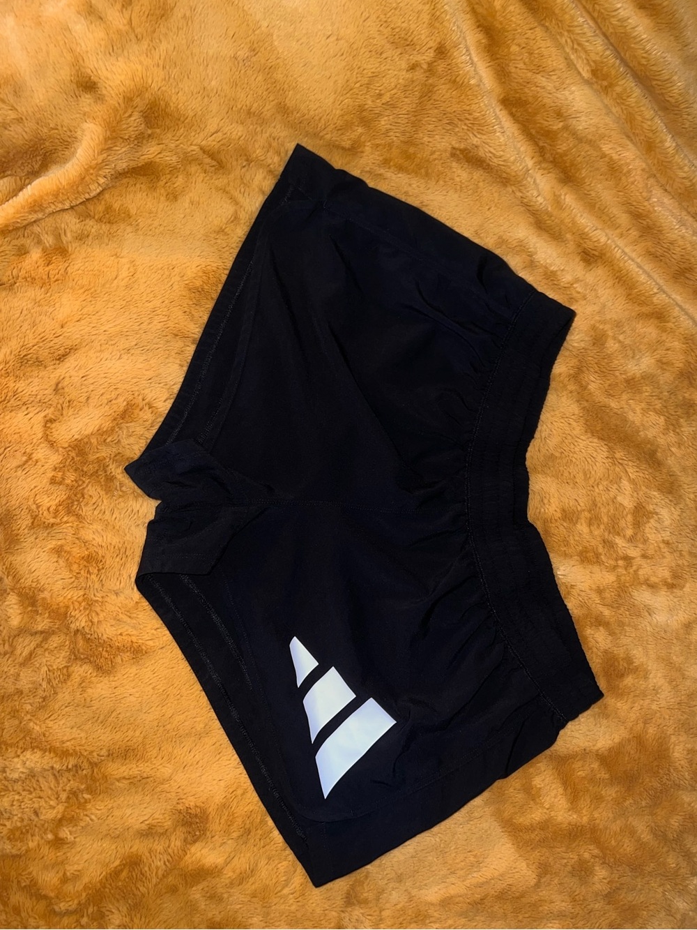 Women’s Black Adidas Shorts with White Logo